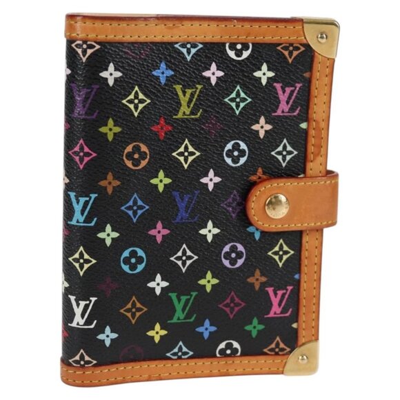 LOUIS VUITTON Multicolor Agenda PM Day Planner Cover Black R20895 Auth BA3998V - Picture 1 of 16
